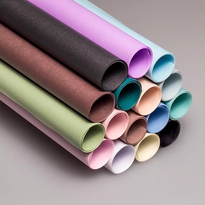 Banxidi Simple Solid Color Waterproof Floral Wrapping Paper 1 Roll Florist Supplies Waterproof Flower Bouquet Wrapping Paper Floral Supplies for Fresh Flowers,DIY Crafts, 22.8in x 49.2ft (Azure)