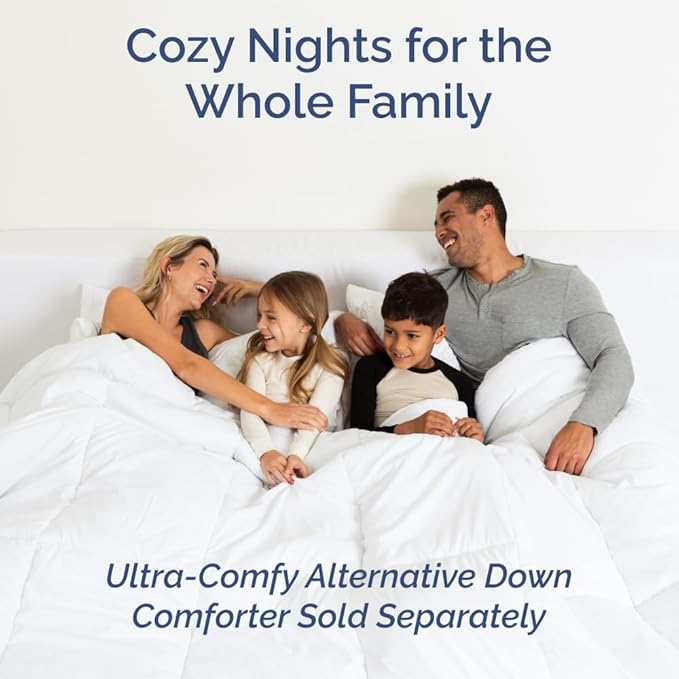 Blue and White Striped Sheets - 1 Flat & 1 Fitted Sheet & 2 Pillowcases w/ Deep Pockets - Cozy, Wrinkle & Fade Resistant - Ultra-Soft, Breathable & Cooling - Luxury Pinstripe Bedding - King Size