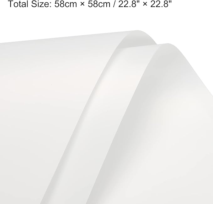 MECCANIXITY 10 Pcs Flower Wrapping Paper Pure White 22.8"x22.8" Waterproof for Florist Bouquet Supplies, DIY Crafts, Gift/Gift Box Packaging