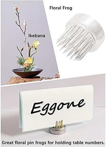 Japanese Flower Frog Mini Kenzan Floral Frog 23mm/0.9inch Diameter Ikebana Flower Arranger Holder Stainless Steel Pin for Small Vase (6Pcs)