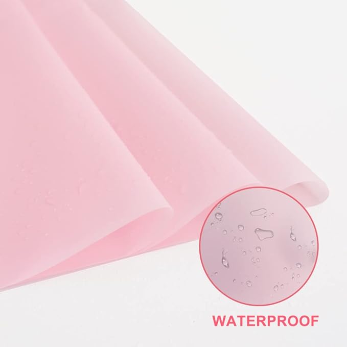 BEISHIDA Floral Wrapping Paper, 40 Pcs Matte Pink Floral, Waterproof Gift Wrap for Bouquet, Florist Supplies, Wedding, Graduation, Occasions
