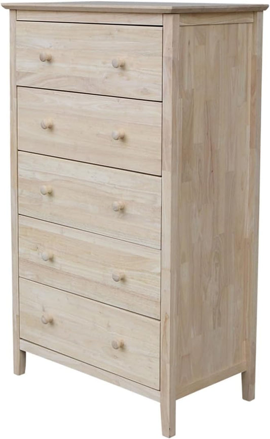 International Concepts Dresser with 5 Drawers ,Unfinished