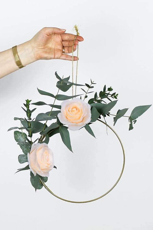 Artificial Rose Flower Artificial Flowers Flower with Long Stem Silk Roses Bouquet for Wedding Bridal Shower Party Home Decoration (Champagne, 30 Pcs)