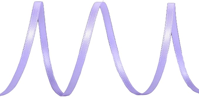 YAMA Light Purple Double Faced Satin Ribbon 1/8 Inch 100 Yards Lavender Ribbon for Gift Wrapping Crafts Hair Bows Wedding Party Decoration