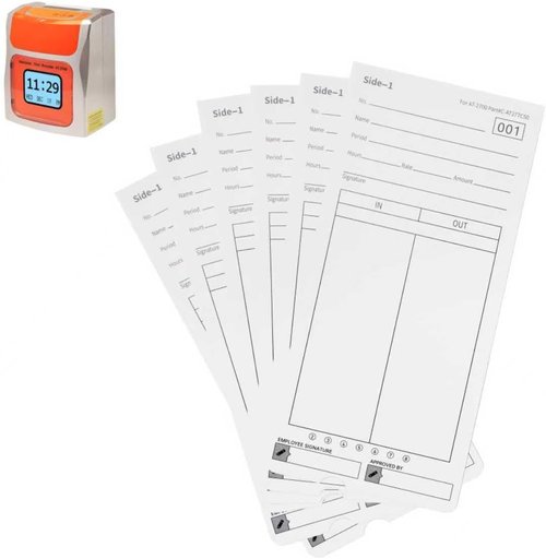 Allied Time USA AT-2700 Time Cards - 300 Pack Double-Sided Employee Punch Cards for Attendance Tracking