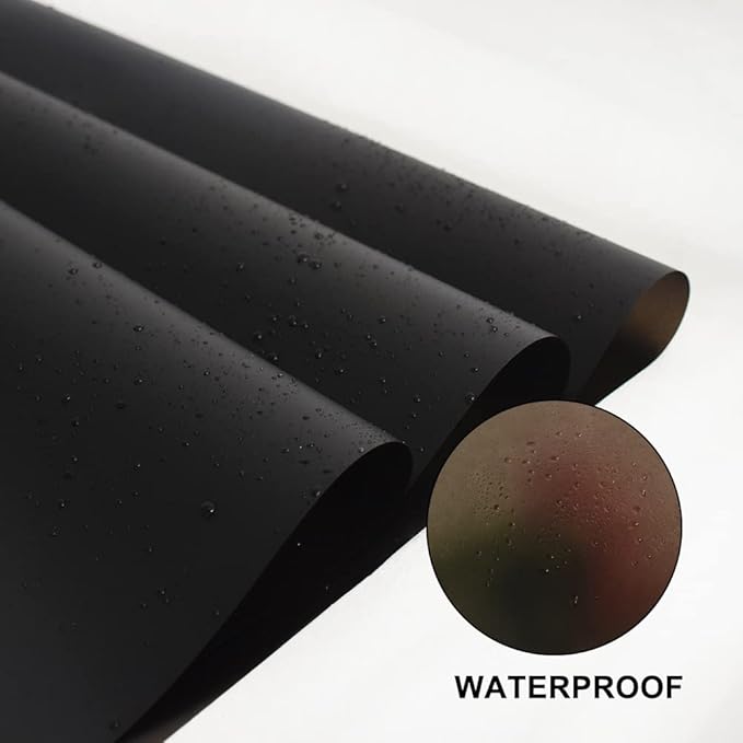 BEISHIDA 100 PCS Black Floral Wrapping Paper-Matte Waterproof Flower Wrapping Paper Bouquet for Florist Supplies, DIY Crafts, Gift Packaging, Wedding, Birthday Gift