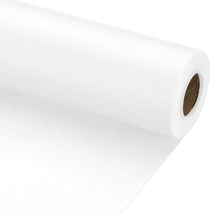 PATIKIL Wrapping Paper, 15" x 600"(49') 70 GSM Craft Paper Roll Kraft Packing Paper for Poster Bulletin Board, Gift Wrapping, White