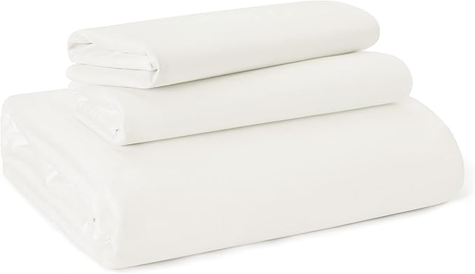 Bedsure Duvet Cover Queen Size - Soft Double Brushed Bedding Set for Kids & Adults, Zipper Closure, 3 Pieces, Includes 1 Duvet Cover (90"x90") & 2 Pillow Shams, NO Comforter, Ivory White