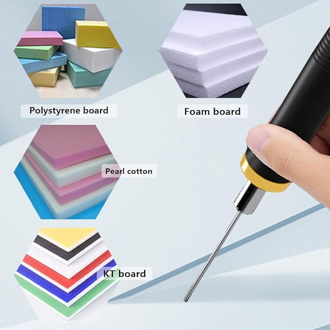Foam Cutter Hot Wire Electric Styrofoam Cutting Pen Tool | Higher Temperature | 2 Needle | Heat-Insulated Handle | for Eva Foam Board