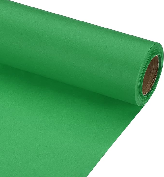 PATIKIL Wrapping Paper, 15" x 300"(25') 70 GSM Craft Paper Roll Kraft Packing Paper for Poster Bulletin Board, Gift Wrapping, Green