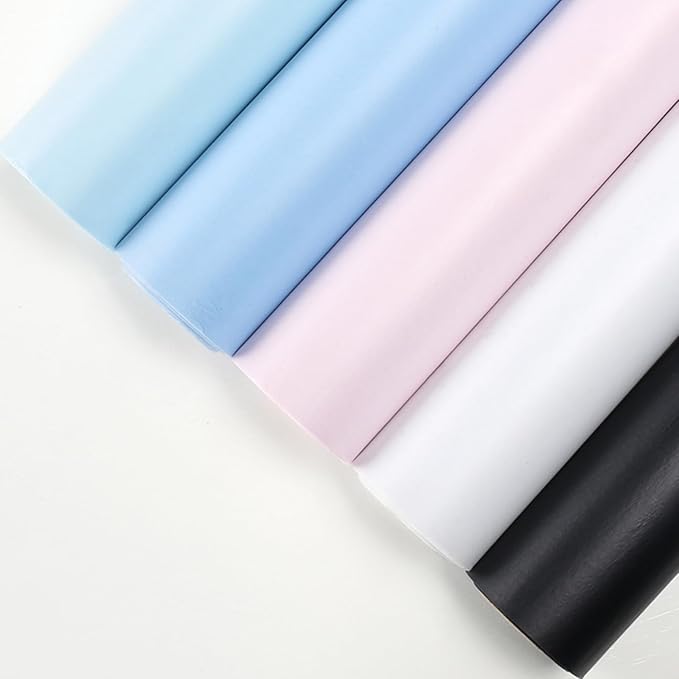 Banxidi Simple Solid Color Waterproof Floral Wrapping Paper 1 Roll Florist Supplies Waterproof Flower Bouquet Wrapping Paper Floral Supplies for Fresh Flowers,DIY Crafts, 22.8in x 49.2ft (Azure)