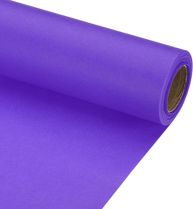 PATIKIL Wrapping Paper, 17" x 300"(25') 70 GSM Craft Paper Roll Kraft Packing Paper for Poster Bulletin Board, Gift Wrapping, Violet Blue