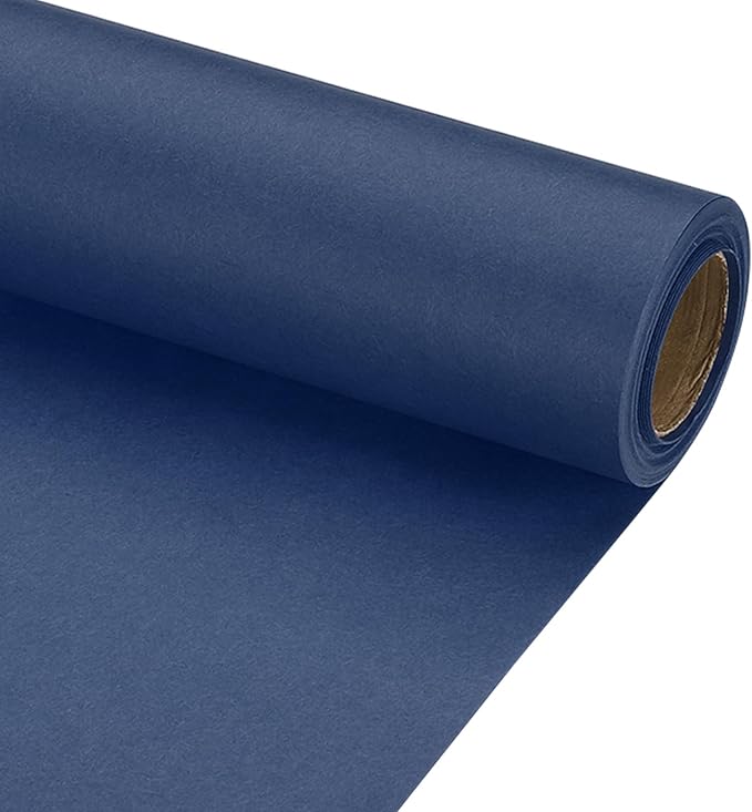 PATIKIL Wrapping Paper, 15" x 300"(25') 70 GSM Craft Paper Roll Kraft Packing Paper for Poster Bulletin Board, Gift Wrapping, Navy Blue