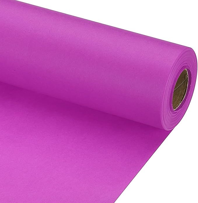 PATIKIL Wrapping Paper, 15" x 600"(49') 70 GSM Craft Paper Roll Kraft Packing Paper for Poster Bulletin Board, Gift Wrapping, Purple