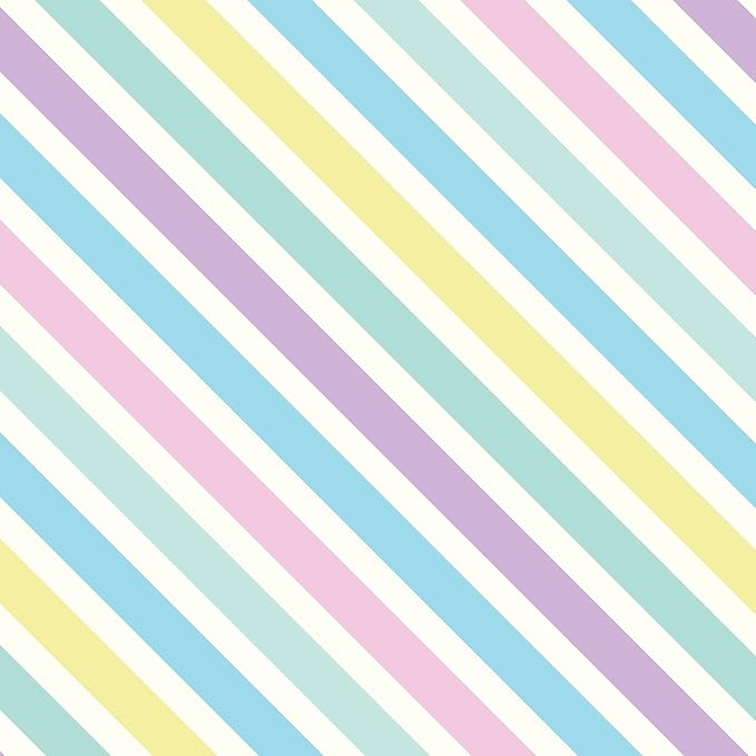 Jillson Roberts Bulk Gift Wrap, Everyday Gift Wrapping Supplies, Pastel Stripe, 1/4 Ream 208 feet x 30 inches