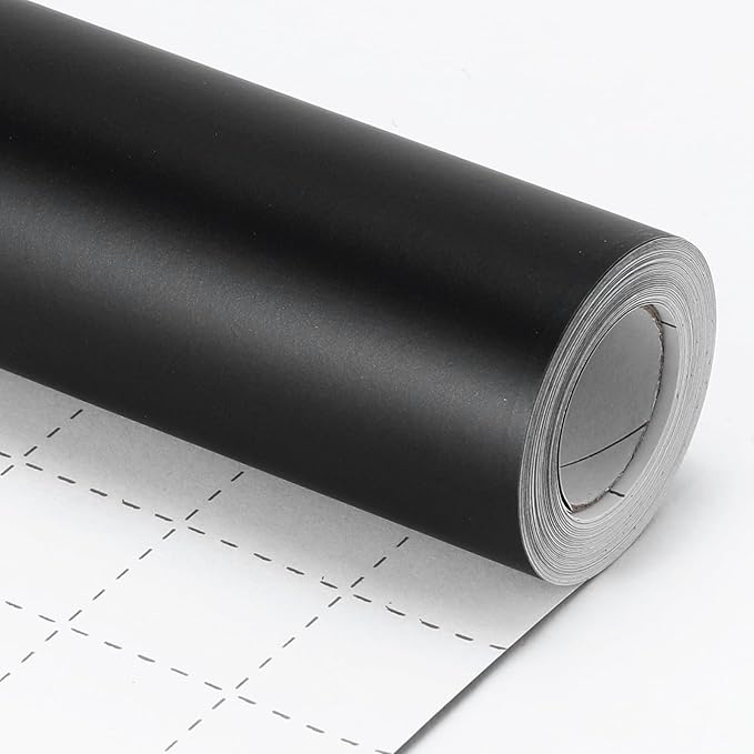 Donyang Black Wrapping Paper, 17inch x 33ft Solid Color Matte Metallic Wrapping Paper Roll, Gift Wrapping Paper for Birthday, Christmas, Wedding, Father's Day, Baby Shower, Graduation, Arts & Crafts