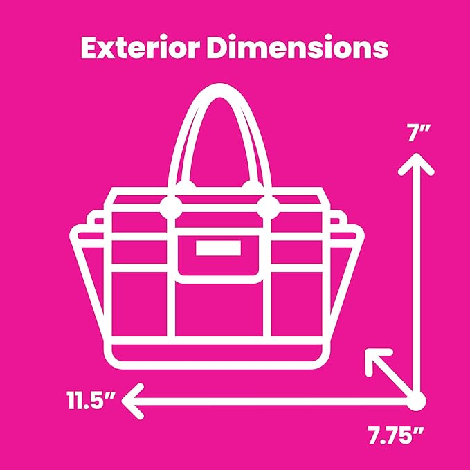 Everything Mary Deluxe Store & Tote Organizer – Black & White Floral Craft Bag with Handle – Collapsible Storage for Scrapbooking, Sewing, DIY Tools & Art Supplies
