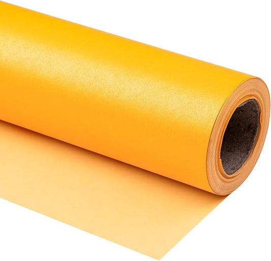 RUSPEPA Yellow Matte Wrapping Paper - Solid Color Pearly - luster Paper Perfect for Wedding, Christmas, Baby Shower -17 Inches X 32.8 Feet