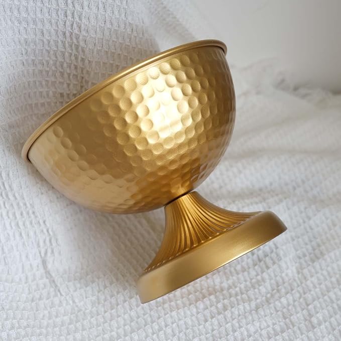 6.5 inch 12 pcs Brass Vase Bowl Gold Centerpieces for Tables Wedding Party Event Gold Accent Decorative Bowl Vintage Style