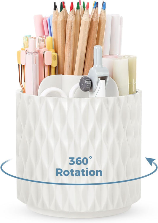 SKYDUE Small Rotating Pen Holder - Stylish Desk Organizer for Office & Home | Perfect for Art Supplies