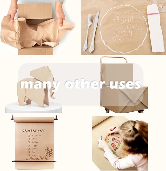 PerkHomy Dark Green Kraft Paper Roll 48" x 1,800" (150') for Gift Wrapping Bouquet Flower Art Painting Craft Writing Packaging Shipping 80GSM 55LB (Dark Green, 48" x 150')
