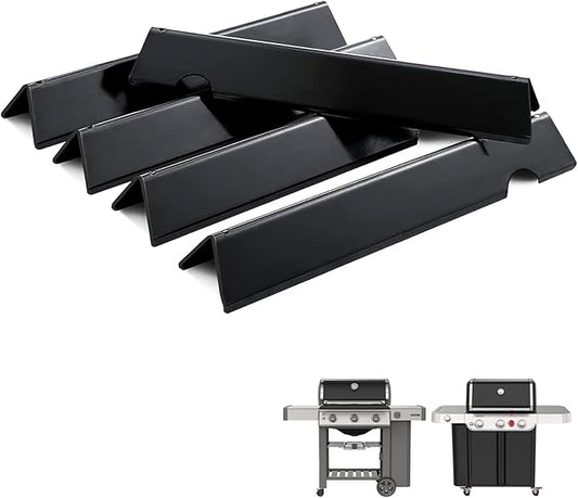 Genesis ii GS4 Flavorizer Bars for Weber Genesis 2 Grill Parts Replacement Weber Genesis II Flavor Bars 66032 66795 - II E-310, E315, E335, ii S-310 S-335, S-345, SE-335, Porcelain Steel, 5 Pack