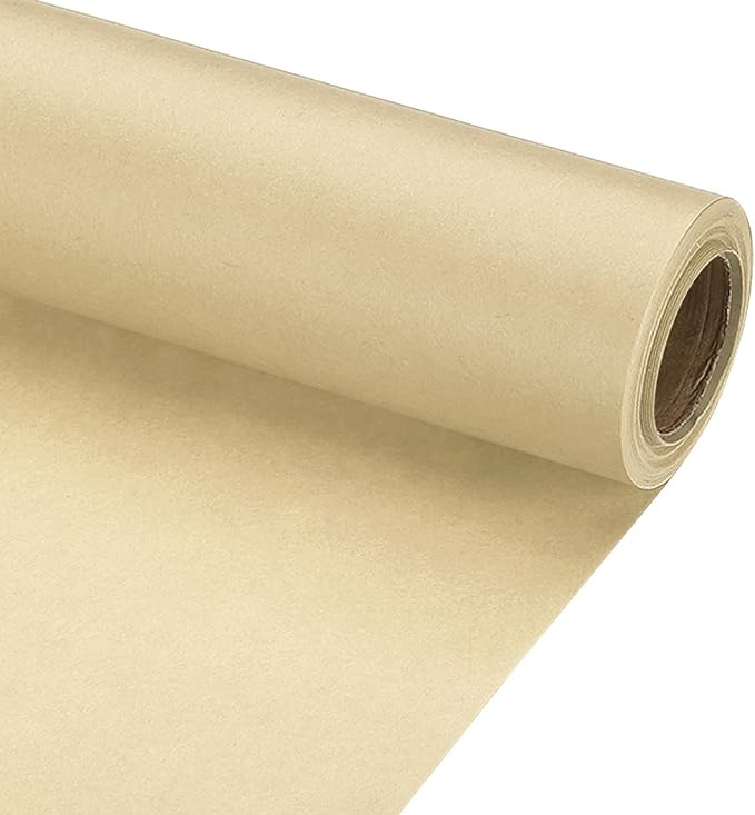 PATIKIL Wrapping Paper, 15" x 300"(25') 70 GSM Craft Paper Roll Kraft Packing Paper for Poster Bulletin Board, Gift Wrapping, Brown