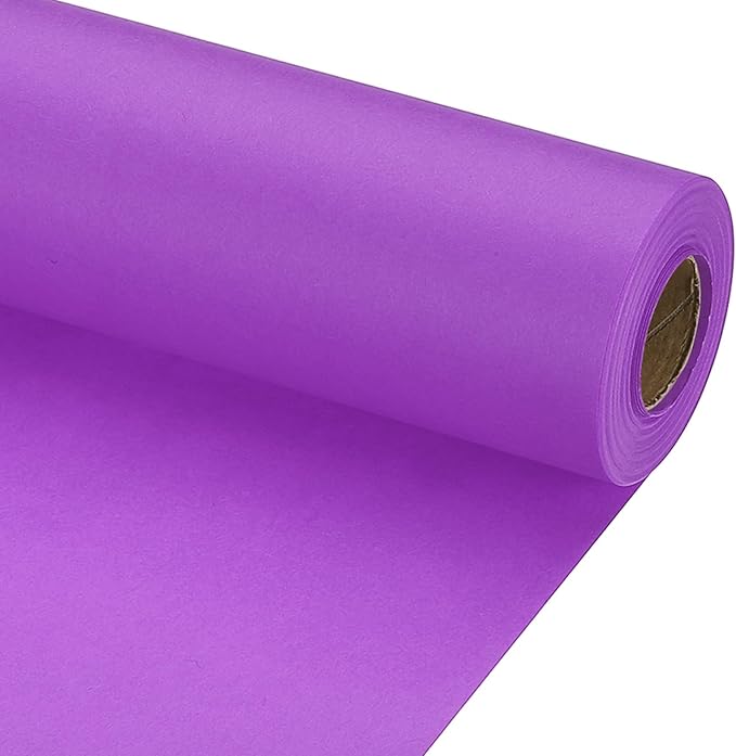 PATIKIL Wrapping Paper, 17" x 600"(49') 70 GSM Craft Paper Roll Kraft Packing Paper for Poster Bulletin Board, Gift Wrapping, Dark Purple