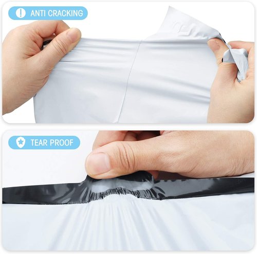 Fuxury Poly Mailers - Large 19x24” | 50 Pack Waterproof Shipping Envelopes with Strong Adhesive