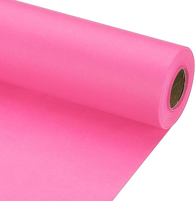 PATIKIL Wrapping Paper, 20" x 600"(49') 70 GSM Craft Paper Roll Kraft Packing Paper for Poster Bulletin Board, Gift Wrapping, Pink