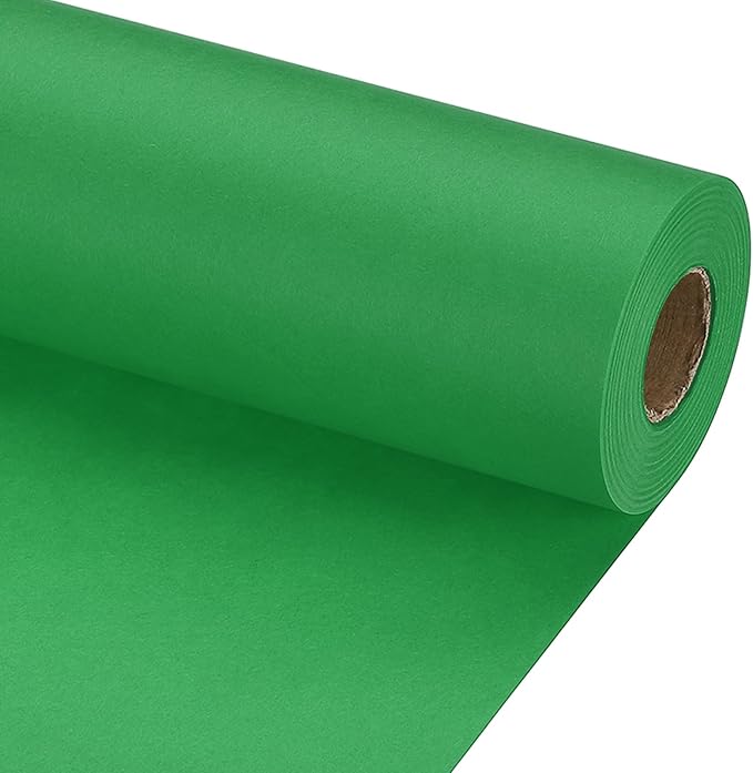PATIKIL Wrapping Paper, 20" x 700"(59') 70 GSM Craft Paper Roll Kraft Packing Paper for Poster Bulletin Board, Gift Wrapping, Green