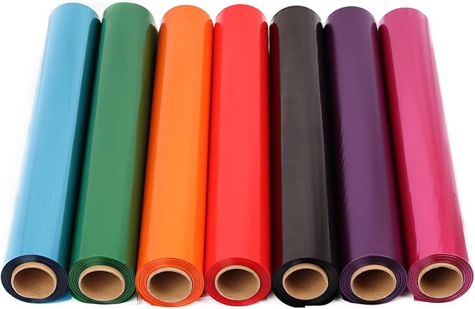 CMFYHM Blue Cellophane Wrap Roll,Colorful Cello 34 In Wide X 100 Ft Long, Translucent Colored Cellophane Wrapping Paper for Gift Baskets Wrap, Treats, Holiday, DIY Arts Crafts Decoration (Blue)