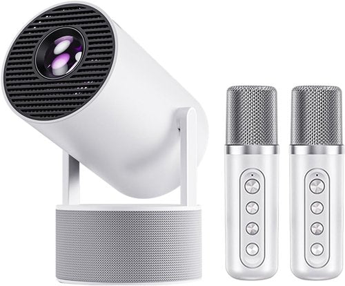 HY300PRO Mini Projector - Portable Smart Projector with 4K Support & Dual-Band WiFi 6 | Ideal for Home & Outdoor Use