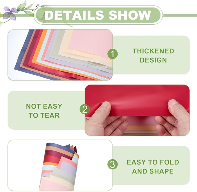 uxcell 60 Sheets Flower Wrapping Paper, 21.5" x 21.5" Waterproof Floral Bouquet Wrapping Papers Florist Supplies for Wedding Party Gift Packaging DIY Crafts, Beige