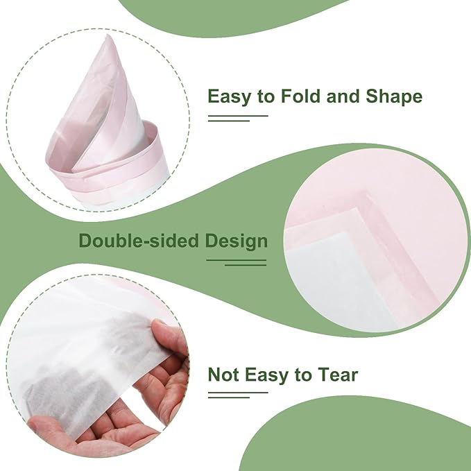 PATIKIL Flower Gift Wrapping Paper, 20 Sheets Double Sided Waterproof Bouquet Paper Wrap Florist Packaging Floral Papers for Wedding DIY Craft Valentine Mother's Day, Dark Green