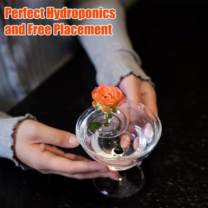 2025 Creative Floating Flower Arrangement Holder, Clear Acrylic Floral Bowl Stem Holder, DIY Floating Centerpiece Bouquet Holders, PVC Flower Float for Weddings, Parties & Fish Tanks (30, L)