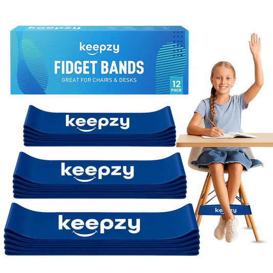 Skiennix Anti-Slip Chair Bands - 12 Pack for Kids with Fidgety Feet | ADHD Sensory Desk Bands