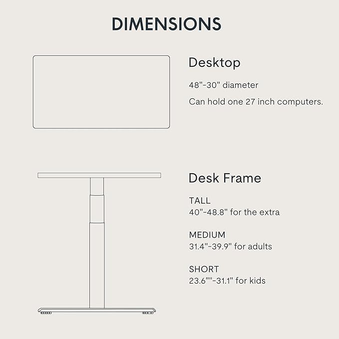 FLEXISPOT E6 Pro Oval Leg Dual Motor 3 Stages Standing Desk 48x30 Inch Whole-Piece Board Electric Height Adjustable Electric Sit Stand Up Desk 150KG Load Capacity (Black Frame + Mahogany Desktop)
