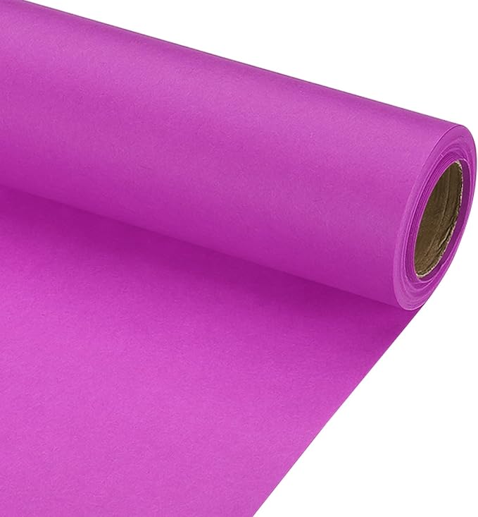 PATIKIL Wrapping Paper, 12" x 300"(25') 70 GSM Craft Paper Roll Kraft Packing Paper for Poster Bulletin Board, Gift Wrapping, Purple