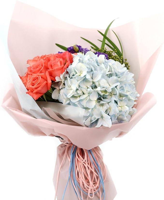 BBJ WRAPS Korean Style Flower Wrapping Paper Floral Bouquet Gift Packaging Supplies Multi Colors 20 Counts (Emerald)