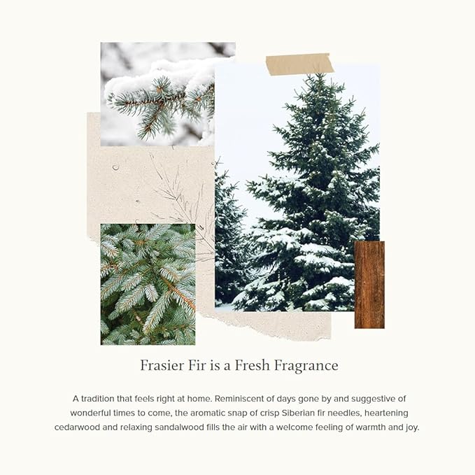 Thymes Frasier Fir Flocked Jar Candles – Holiday Scented Candles for Home with Notes of Crisp Siberian Fir, Cedarwood & Sandalwood – Luxury Home Decor Gifts for Women & Men (Votive, 2 oz)