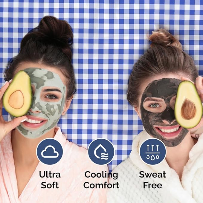 Blue Gingham Sheets - 1 Flat & 1 Fitted Sheet & 2 Pillowcases w/ Deep Pockets - Grid, Plaid, Checkered Pattern Bed Set - Comfy, Wrinkle & Fade Resistant - Ultra-Soft, Breathable & Cooling -Queen Size
