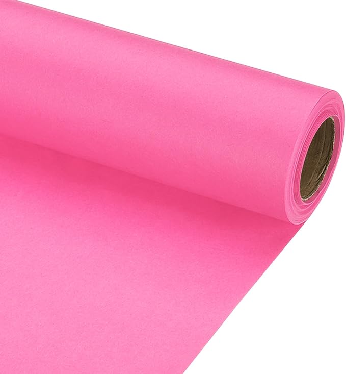 PATIKIL Wrapping Paper, 20" x 300"(25') 70 GSM Craft Paper Roll Kraft Packing Paper for Poster Bulletin Board, Gift Wrapping, Pink