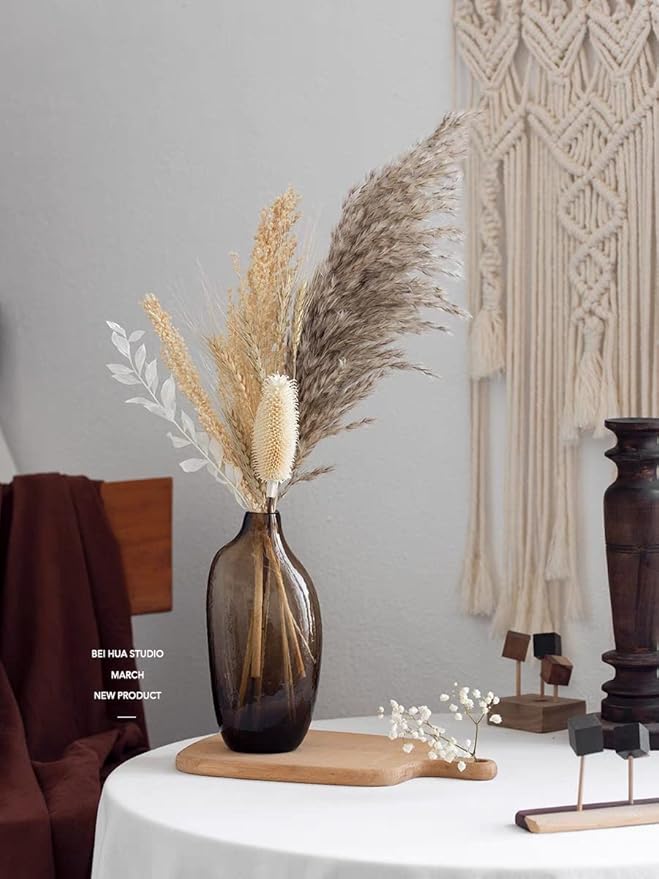 12 Pcs Large Dried Pampas Grass Decor Tall 35 inches, Boho Decor Pompas Floral for Arrangements Home Wedding Yard Party Photography, Fluffy