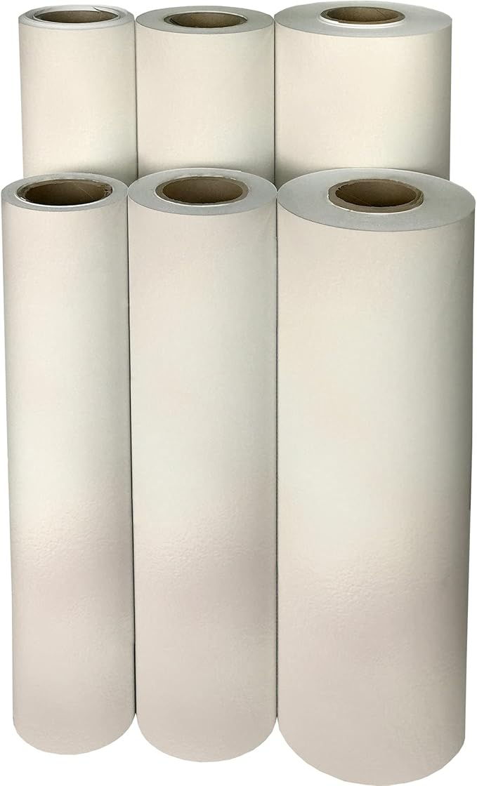 Jillson Roberts Bulk Gift Wrap, Everyday Gift Wrapping Supplies, Pearl Matte Metallic, Full Ream 833 feet x 30 inches