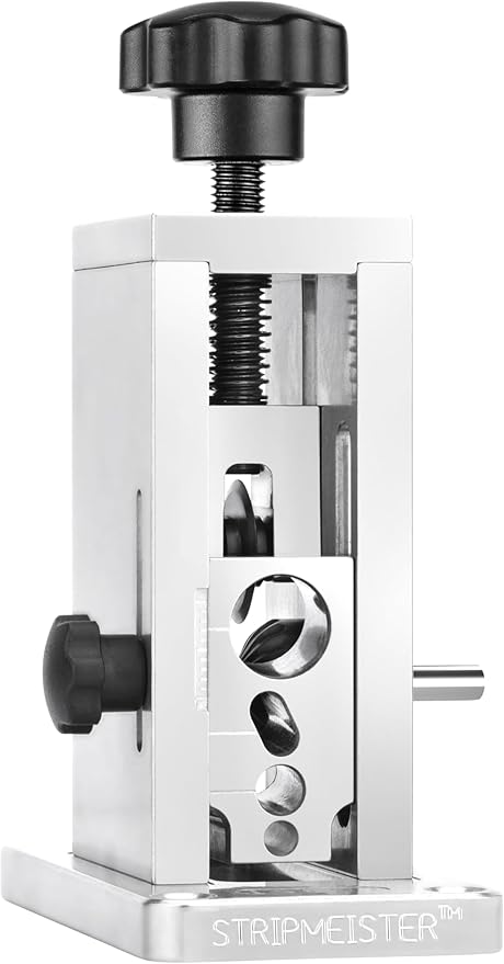StripMeister Original Drill-Powered Wire Stripper – Wire Sizes Up To Ø3/4", Jam-Free, Copper Wire, Built for Safety, Speed, and Efficiency - Portable Wire Stripping Machine