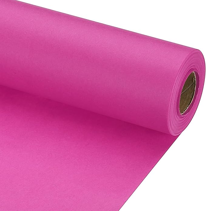 PATIKIL Wrapping Paper, 20" x 600"(49') 70 GSM Craft Paper Roll Kraft Packing Paper for Poster Bulletin Board, Gift Wrapping, Rose Pink