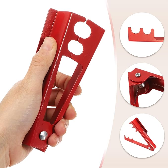 HARFINGTON 2pcs Rose Thorn Stripper Tool Set 5.5" 4.7" Metal PVC Flower Thorn Leaf Remover Flower Stem and Leaf Stripping for Gardening Home Florist, Red,Pale Green