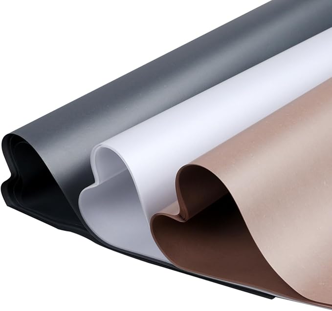 Banxidi Simple Solid Color Waterproof Floral Wrapping Paper 1 Roll Florist Supplies Waterproof Flower Bouquet Wrapping Paper Floral Supplies for Fresh Flowers,DIY Crafts, 22.8in x 49.2ft (Black)