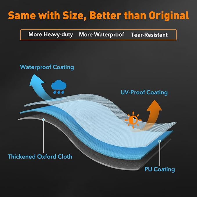 Heavy Duty 600D Polyester Cover Compatible with Traeger Grills BAC776 Woodridge Pro and Woodridge Elite Grills Replacement Covers Full-Length All Weather Grill Accessory
